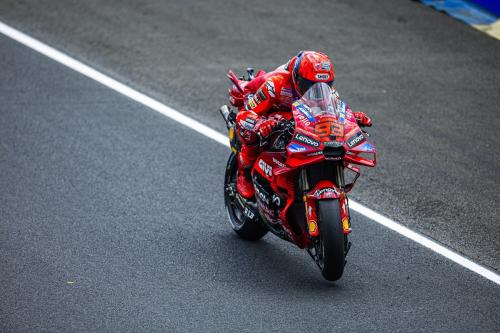 Marc Marquez beraksi di MotoGP Prancis 2025 (Foto: Ducati Corse)